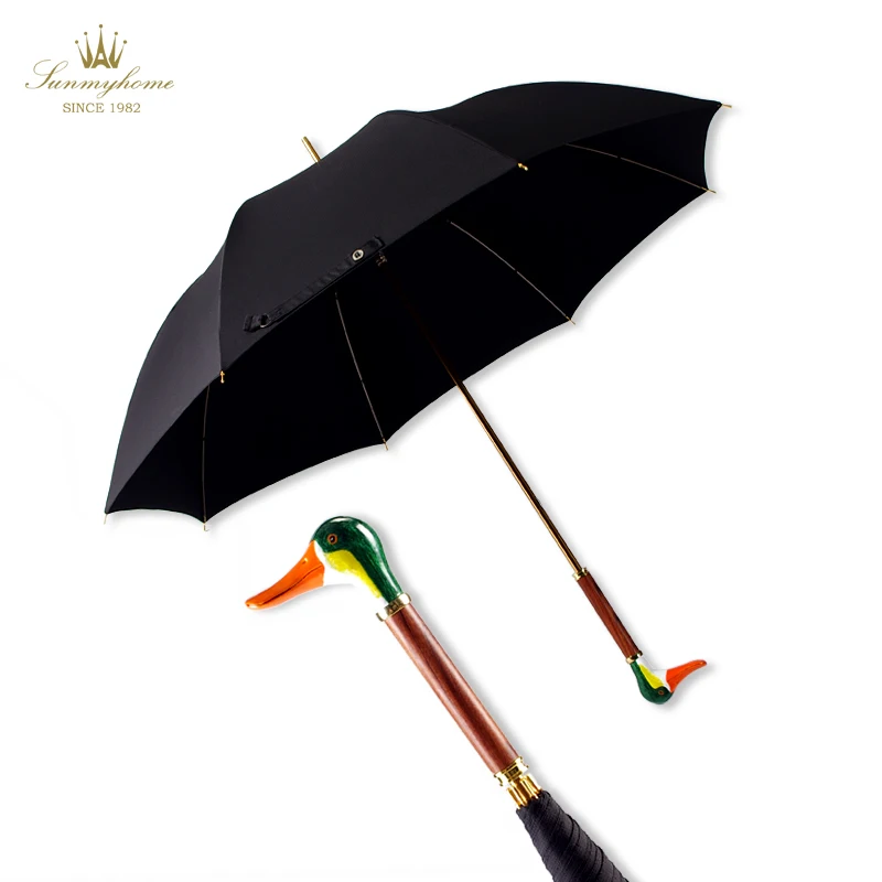 

Креативный зонт с головой животного, роскошный ретро-зонтик с длинной ручкой, защита от ультрафиолета, ветрозащитный зонтик, мужской автомобильный деловой зонт, подарки