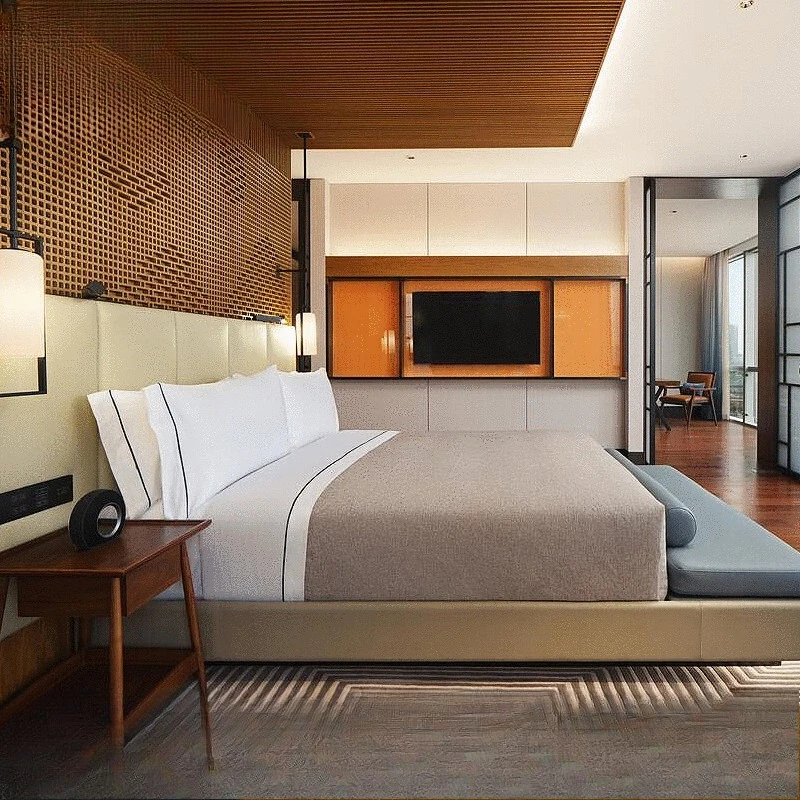 

Light luxury style hotel furniture, express hotel furniture, solid wood bed