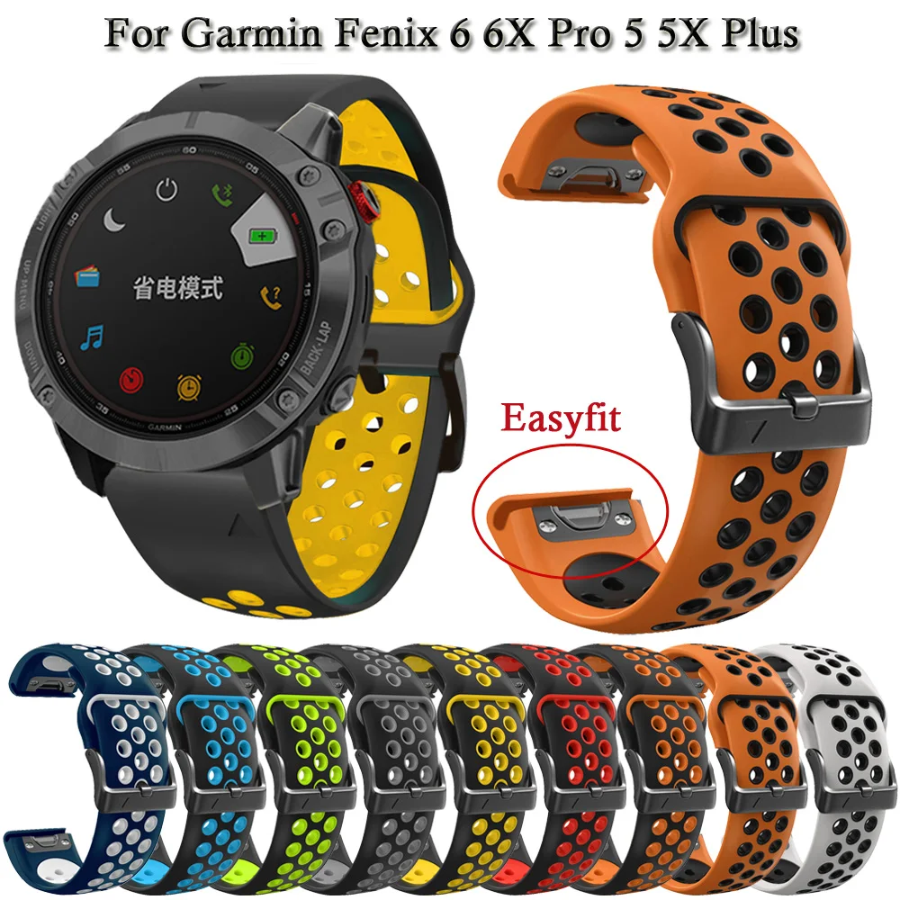 Band For Garmin Fenix 6 6X Pro 5X 5 Plus 935 Mk1 26 22mm Smart Watch Silicone Quick Release Strap Watchband Correa Bracelet Belt