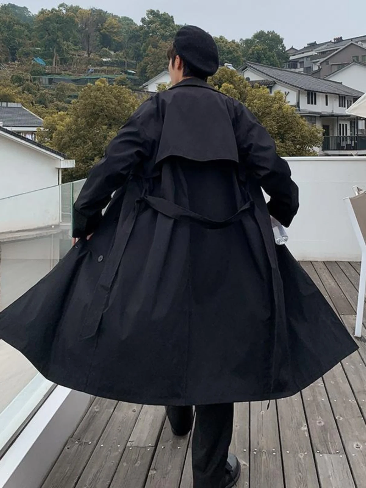 

Мужской тренчкот Camel: классический, свободный крой, из вощеной ткани, для активного отдыха, всесезонный, с отложным воротником, в стиле Gentleman's Waxed.