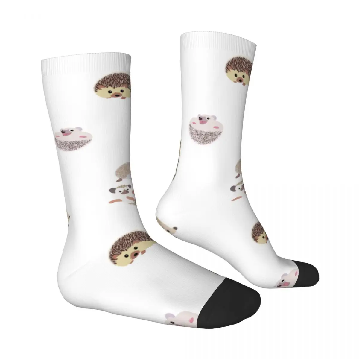 Hedgehog Stockings Girls Cute Animals Socks Soft Breathable Gothic Socks Spring Outdoor Sports Non Skid Custom Socks Gift