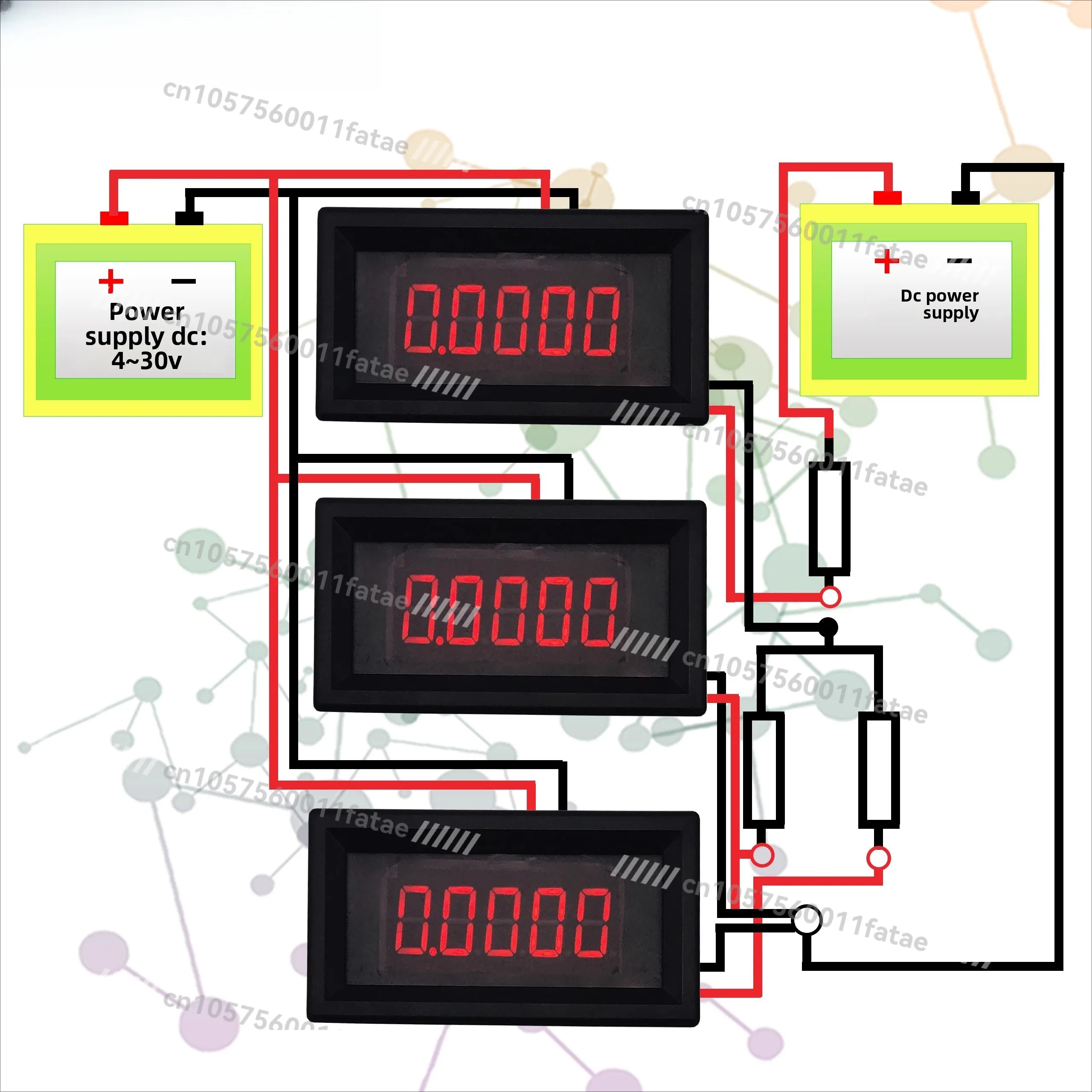DC Digital Display Digital Nanoamp Current Meter Head Plus or Minus 0-7mA-3A Automatic Range
