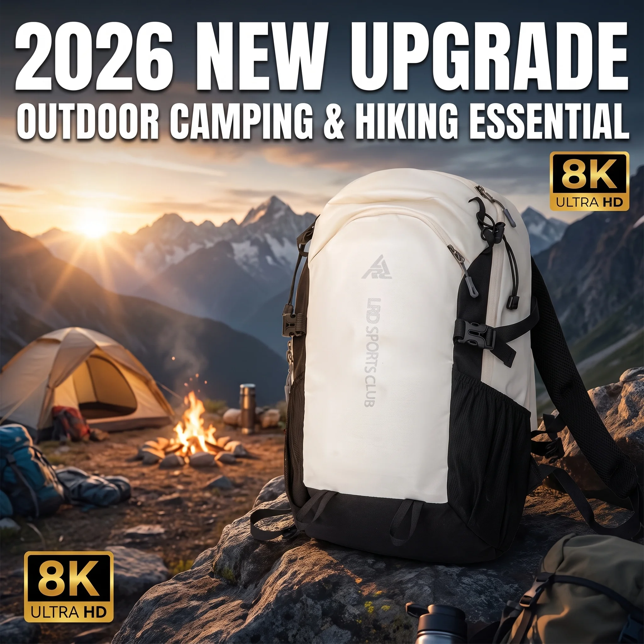 2026 New Upgrade 1PCS Hiking Daypack Camping Backpack, Lightweight Day Packs For Men Women Travel Outdoor Camping Climbing Skiin
