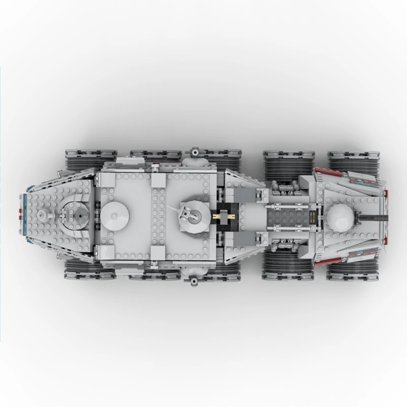 MOC-230596 turbo tanque rastreado veículo blindado bloco de construção diy modelo técnico tijolos quebra-cabeça brinquedos para presentes das crianças
