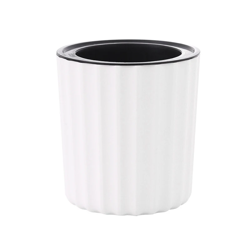 1PC Nordic Simple Ins Flowerpots White Round Self-Absorbent Lazy Pot Thickened Resin Durable Drop-Resistant Breathable