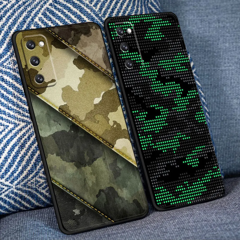 Camouflage Pattern Camo Military Army For Samsung Galaxy S24 Note 20 10 S21 Plus S22 Ultra 5G S10e S10 Lite S20 FE Case