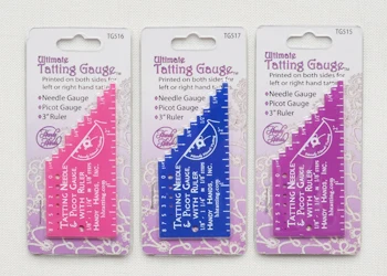 Tatting needle  PICOT GAUGE with ruler  for tatting lace  1 order=1pc