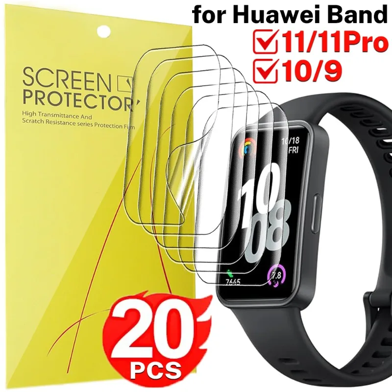 

20/5 шт. гидрогелевая пленка для Huawei Band 11 10 9, мягкая защитная пленка для экрана Huawei Band 11 Pro, пленки из ТПУ, новинка