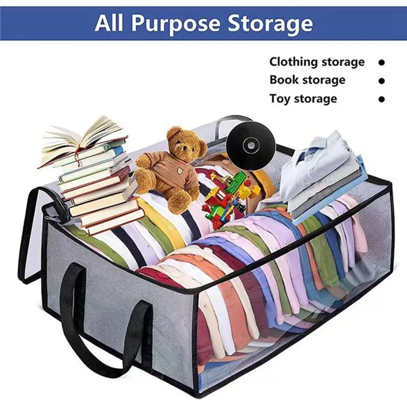 A20F-Wide Hat Organizer 4-Pack Storage Bag, Large Capbox For Baseball Caps- Non-Woven Material, Includes Handle