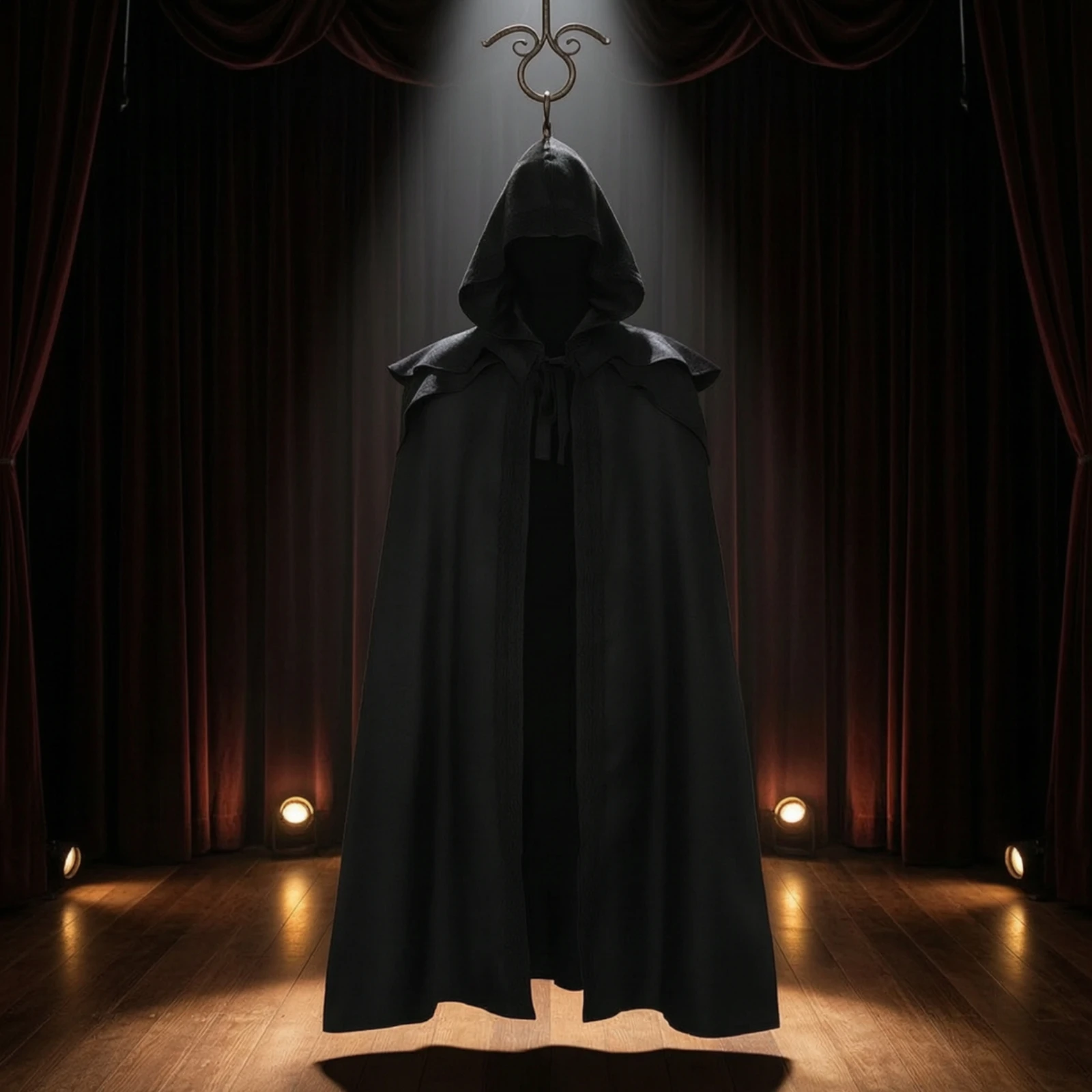 Cloak with Shoulder Capes Full-Length Outerwear Apparel Solid for Cosplayers, Cosplay, Halloween