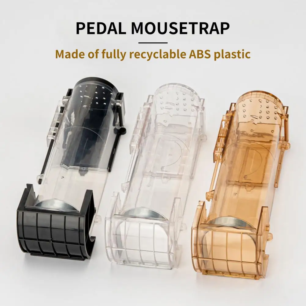 Mouse Trap Highly Sensitive Rat Trap Cage Plastic Reusable Rat Mice Hamster Catcher Cage Indoor Outdoor Mouse Catcher Box