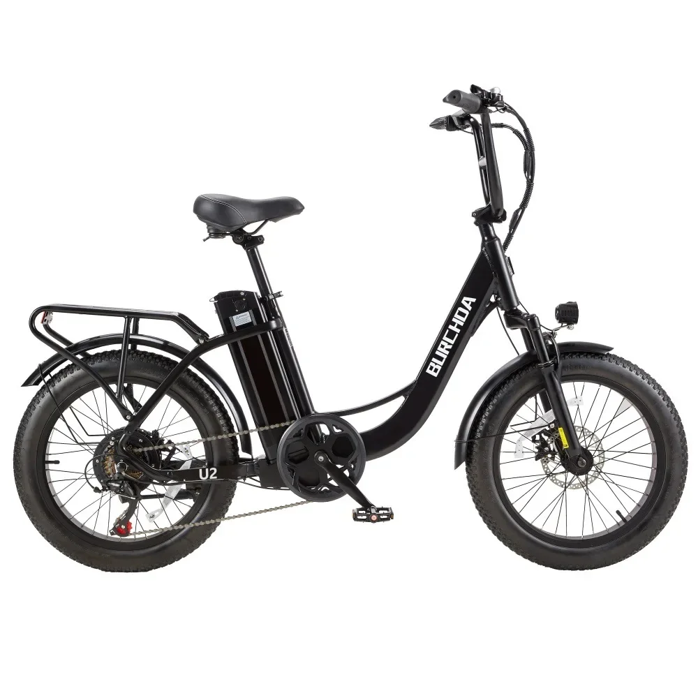 Folding electric bicycle new U2 European and American electric vehicle 20-inch snowmobile mountain bike integrated wheel