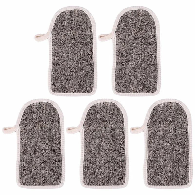 

5 Pcs Soap Saver Pouch,Flax Exfoliating Soap Bag Body Scrubber Sponge Holder Hanging Rope Bags For Bath Or Shower