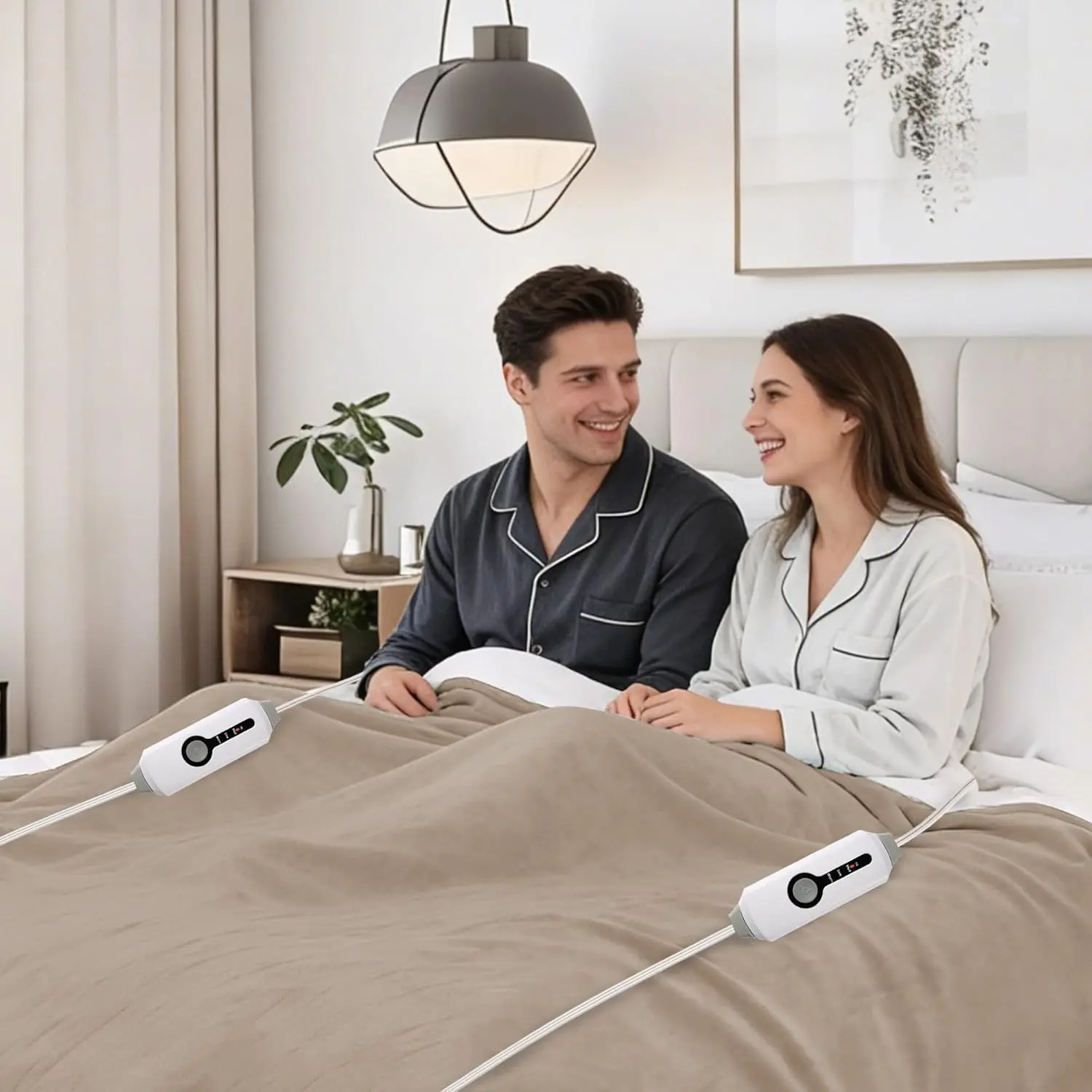 

Электрическое одеяло King Size с подогревом, покрытие из микрофлиса, 4 режима нагрева и автоматическое отключение, можно стирать в машине