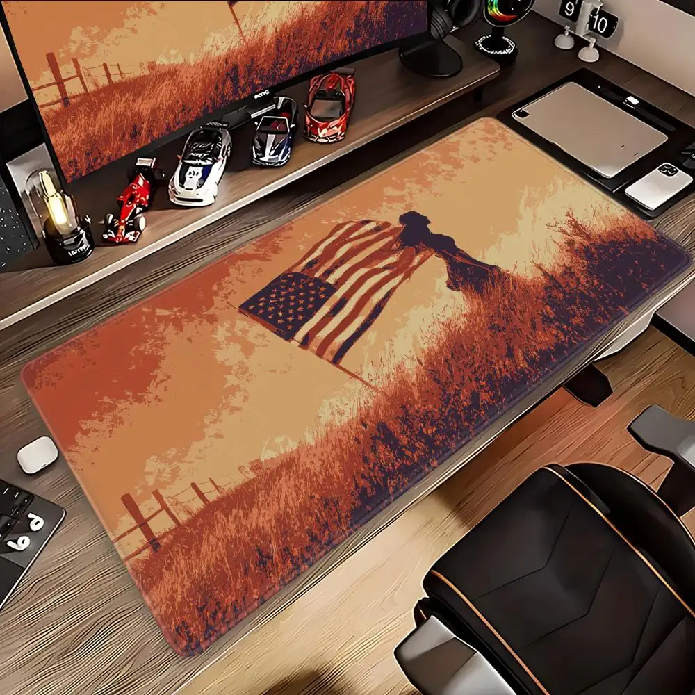 

American Flag Beautiful illustrations style patternsOffice Computer Desk Mat Table Keyboard Big Mouse Pad Laptop Cushion Nonslip