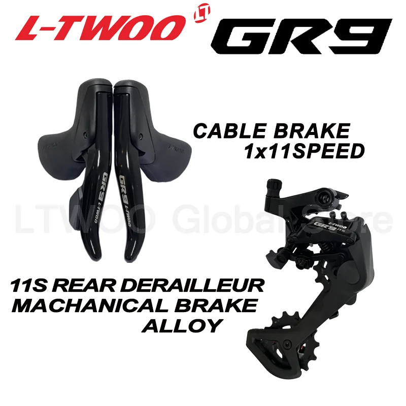 LTWOO GR9 Mechanische Brems-/Kabelbremse 1x11-Gang, 11s Rennrad-Schaltgruppe, R/L Schalthebel + Schaltwerk, Gravelbikes, Aluminiumlegierung – Detail 2