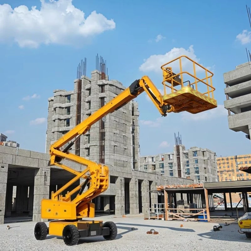 High quality electric articulated boom lifts and curved arm lifts for high-altitude operations, with high cost-effectiveness