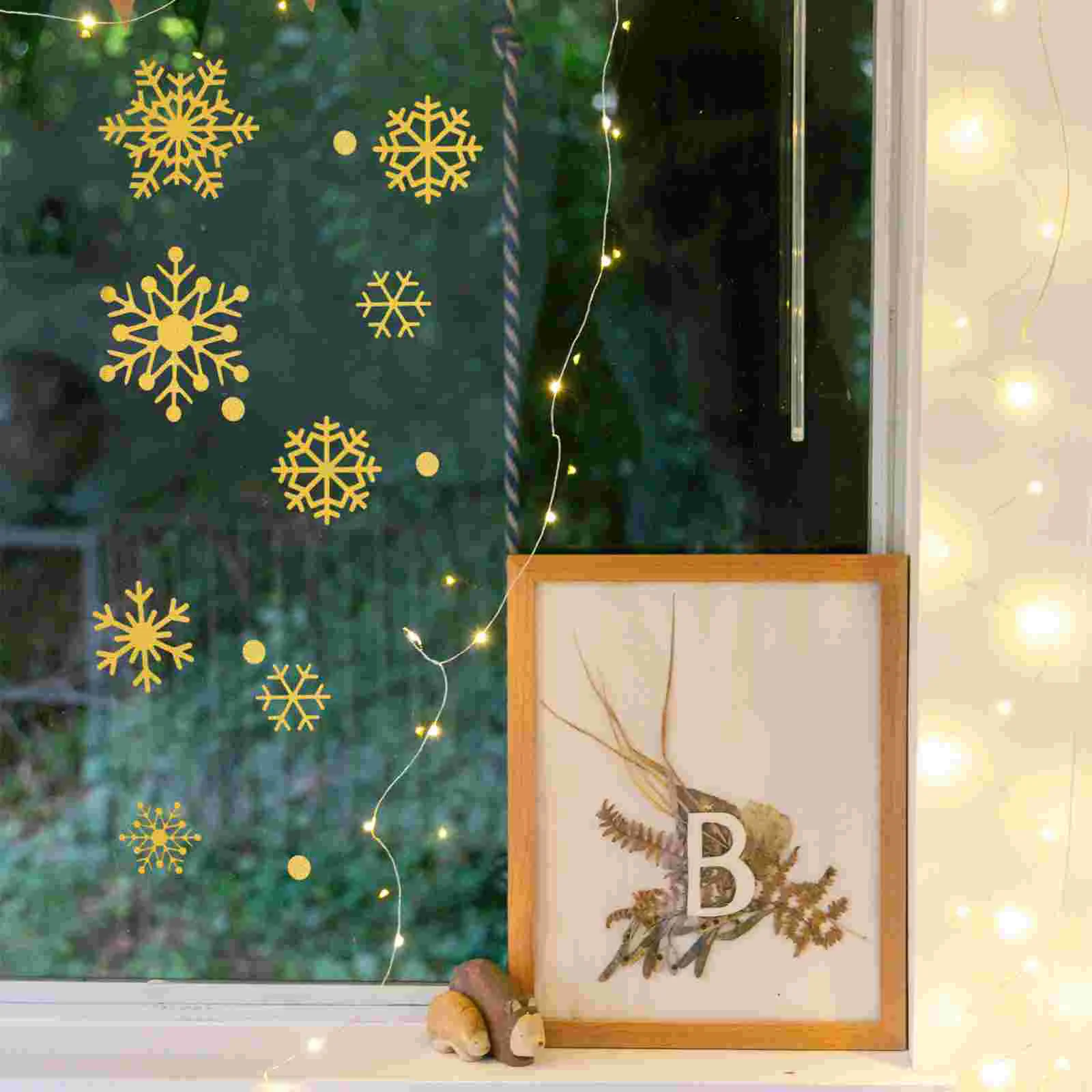 Decoração floco de neve adesivos decoração de natal pvc parede de natal decorar para janela vermelha vitrine