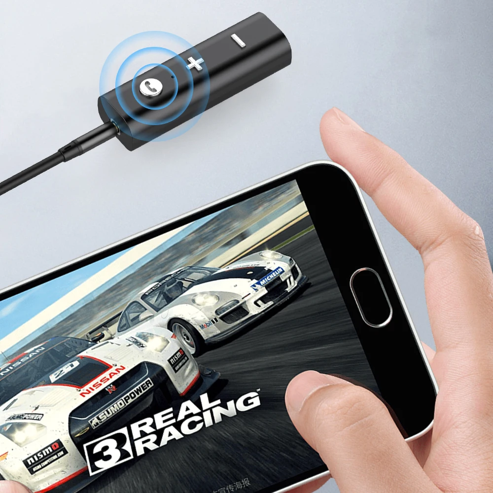 Bluetooth 5.0 Audio Receiver 3.5mm AUX Stereo Music Wireless Adapter With HD Mic Handsfree Calling For Car Kit Speaker