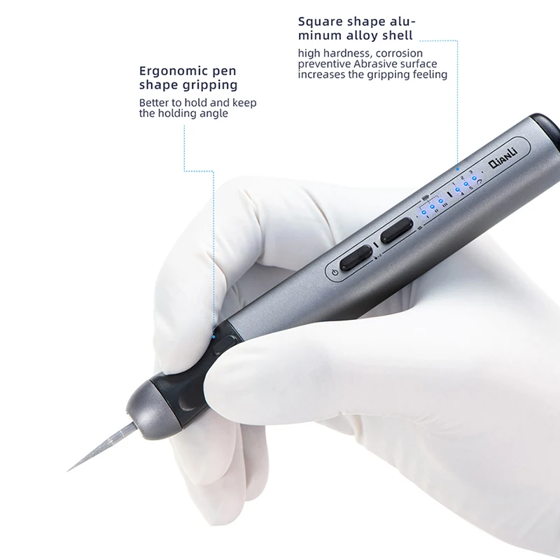 Qianli Electric Polishing Pen Smart Charging With 7 Grinding Heads for Motherboard CPU Chip Grinding Drilling Cutting Carving
