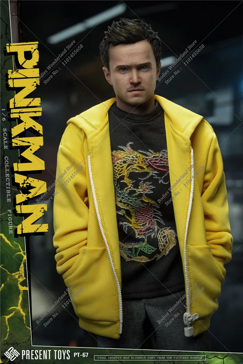 PRESENT TOYS PT-sp67 1/6 Collectible Pinkman Aaron Paul 12'' Male Soldier Action Figure with Double Head Figure Full Set