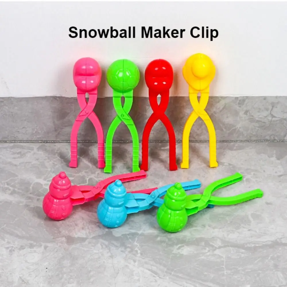 Klips do robienia śnieżek na zewnątrz, wielostylowe plastikowe klipsy w kształcie serca, płatka śniegu i kaczki, szczypce do formowania piaskowych i śnieżnych kul, zabawki dla dzieci i dorosłych.