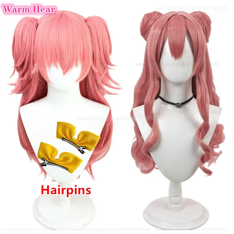 

2 Styles Momoi Airi Synthetic Hair Anime Long 70cm/80cm Pink Cosplay Wigs And Hairpins Heat Resistant Hair Party Wigs + Wig Cap