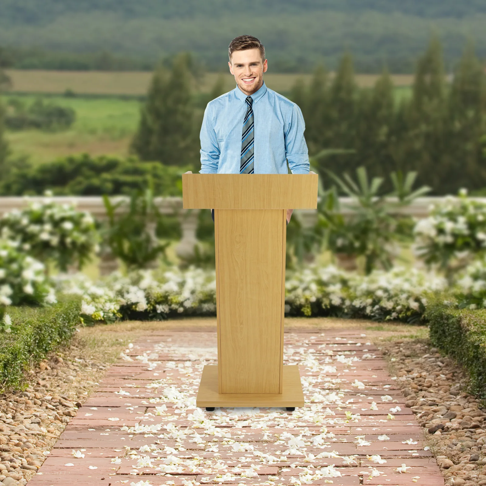 (بيع التخليص!) حامل عرض متنقل ذو 4 عجلات مع حامل عرض مؤتمرات الفرامل للمكتب والفصول الدراسية #2