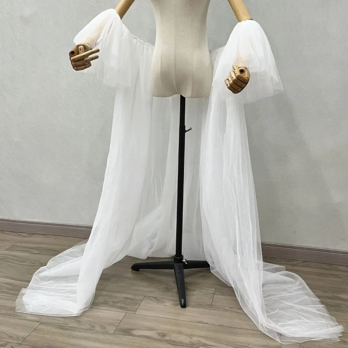 Bolero With Train New light champone exaggerated wedding bridal prom dress Gloves sleeve wrap performance wrap