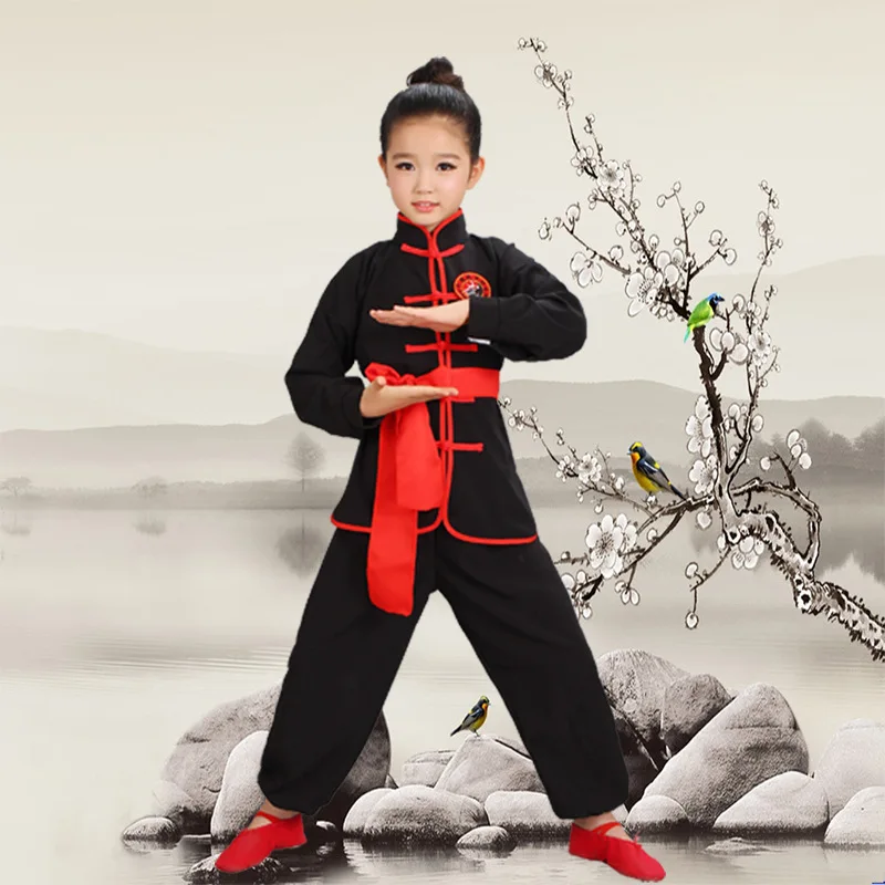 Kung Fu Uniform Kid Mannen Vrouwen Chinese Kleding Traditionele Podium Meisje Wushu Kostuum Tang Pak Prestaties Jongen Set Tai Chi Outfit