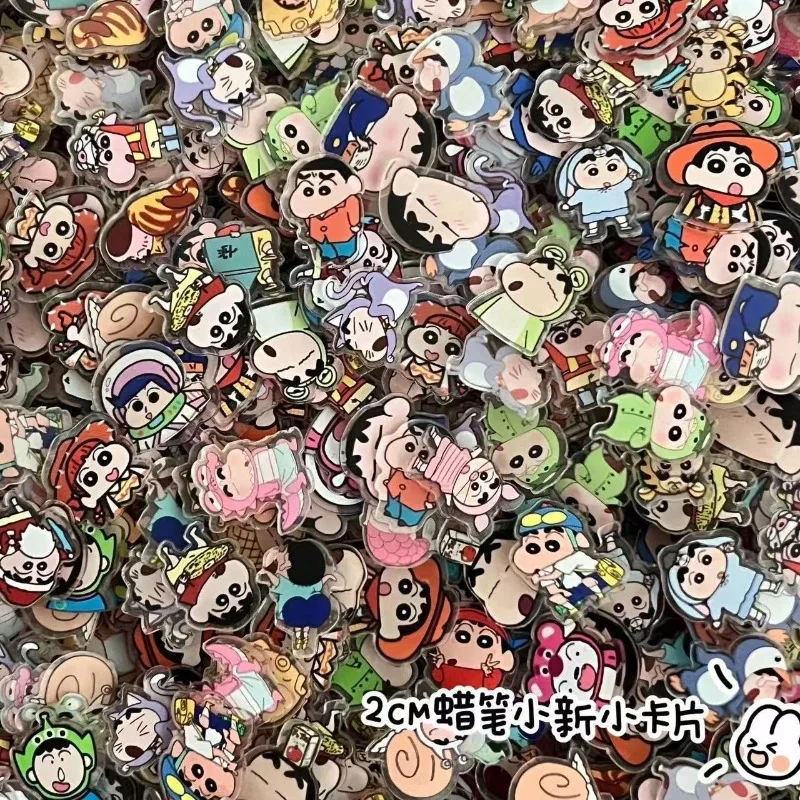 

2cm 50-100pcs Anime Stitch Hello Kitty Chiikawa Pocket Monsters Acrylic Patch Handmade DIY PP Clip Pendant Phone Case Keychain