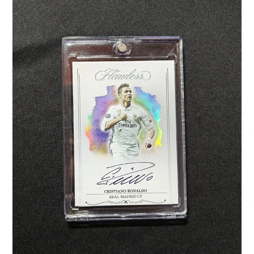 PANINI Haaland Messi Cristiano Ronaldo Milan DIY homemade Rainbow flash signature collectible card Birthday present for boys