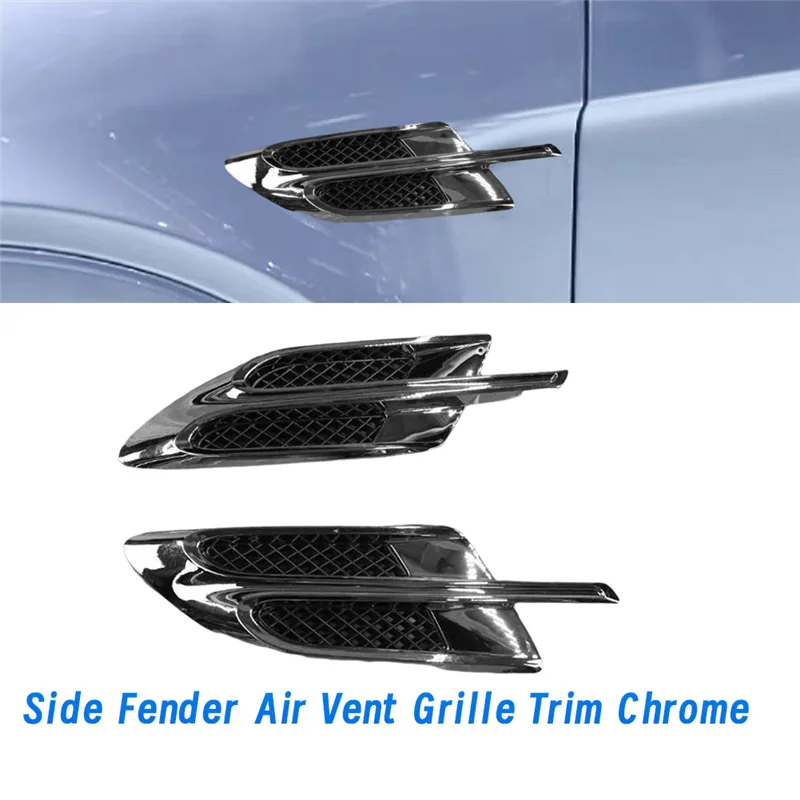 

AUTO Chrome Side Fender Air Vent Grille Trim For Bentley Bentaytsu 2016-2020 Fender Cooling Air Grille Cover