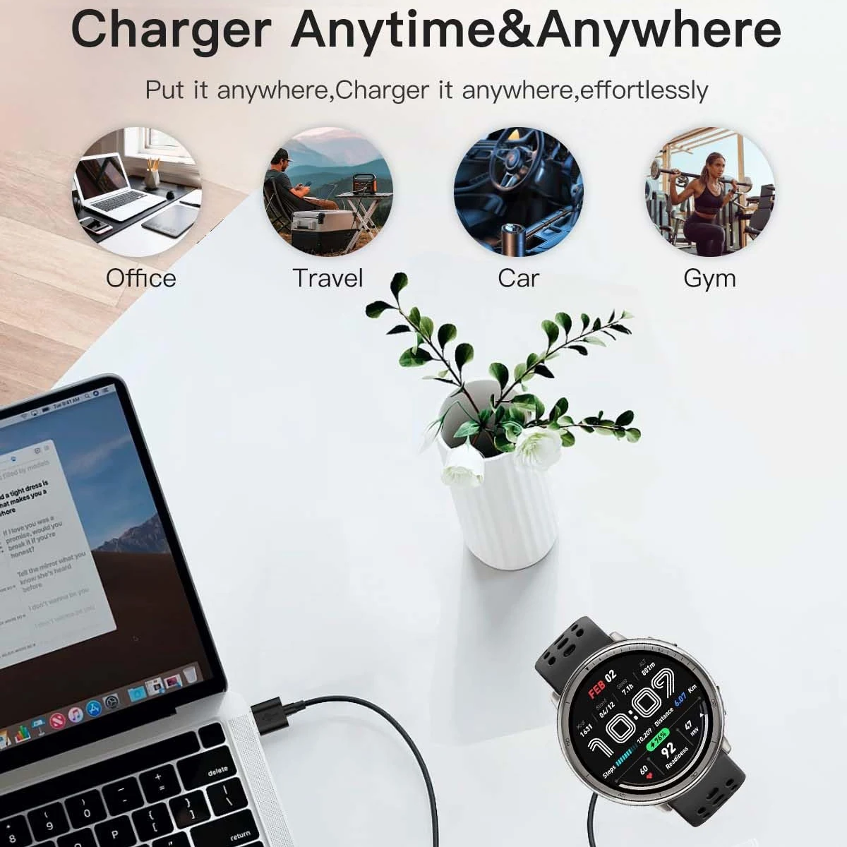 Charging Base For Amazfit Active 2（A2437）Smart Watches Magnetic Charger For Amazfit Active2 BIP6 Adapter Accessories