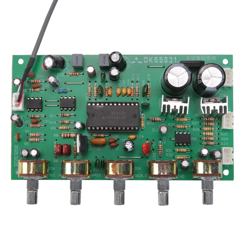 Karaoke Reverb Board Home Theater Dynamic Microphone Electret Amplifier Module Exceeds M65831 OP Amp Preamplifier Board