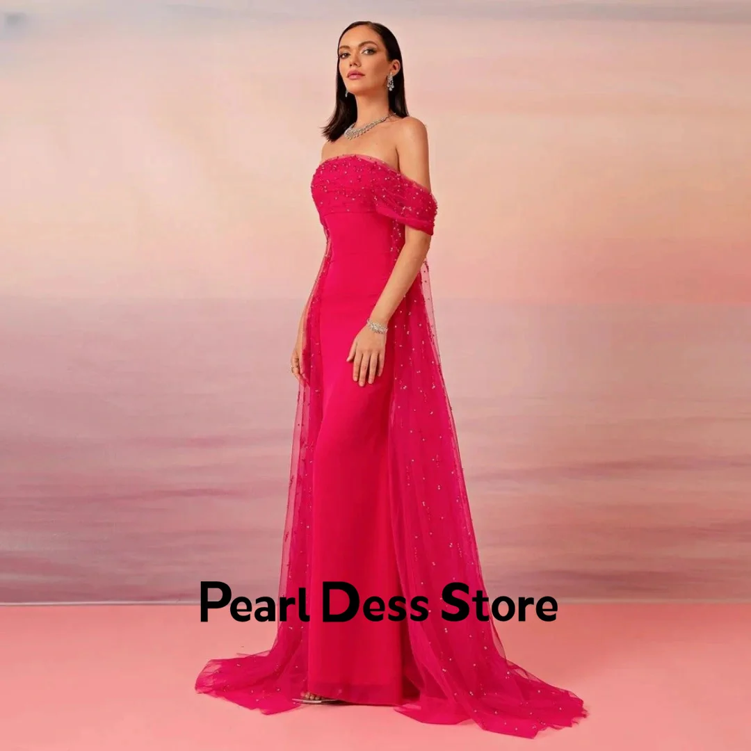 Pearl Elegant Party Dresses for Women Luxury Evening Dresses 2024 Fish Tail Sequins Long Style Royal Engagement Dress Es Prom