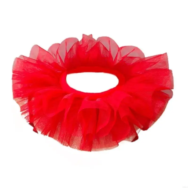 50LE RETRO 3 LAIENDEADED TULE NECE RUFF DECORATION FASHIT