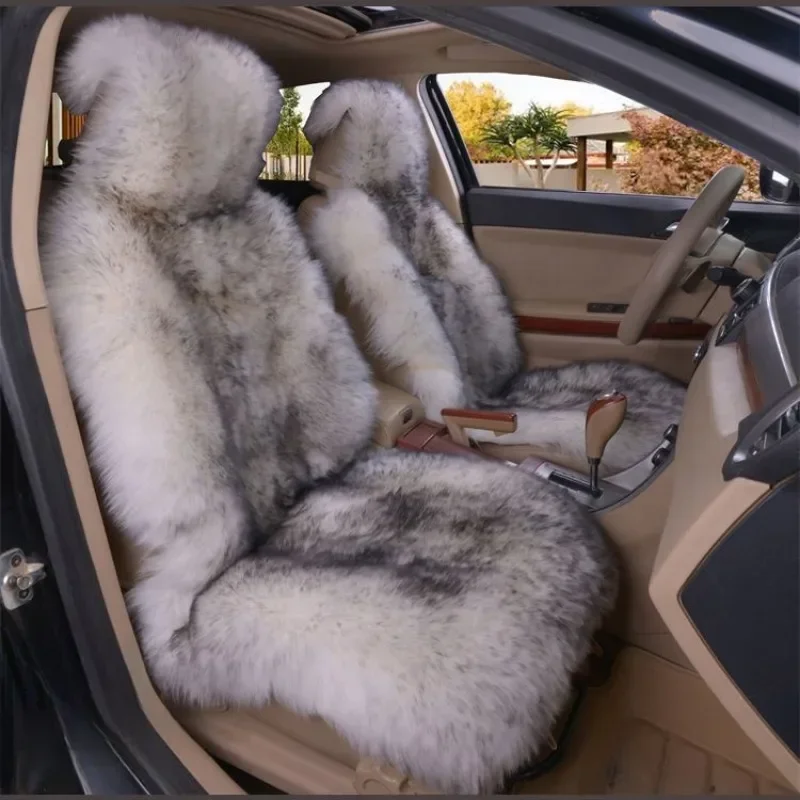 1 pièces chaud en peluche housses de siège de voiture universel longue laine fourrure siège avant de voiture protéger coussin tapis pour Auto accessoires coussin de siège de voiture