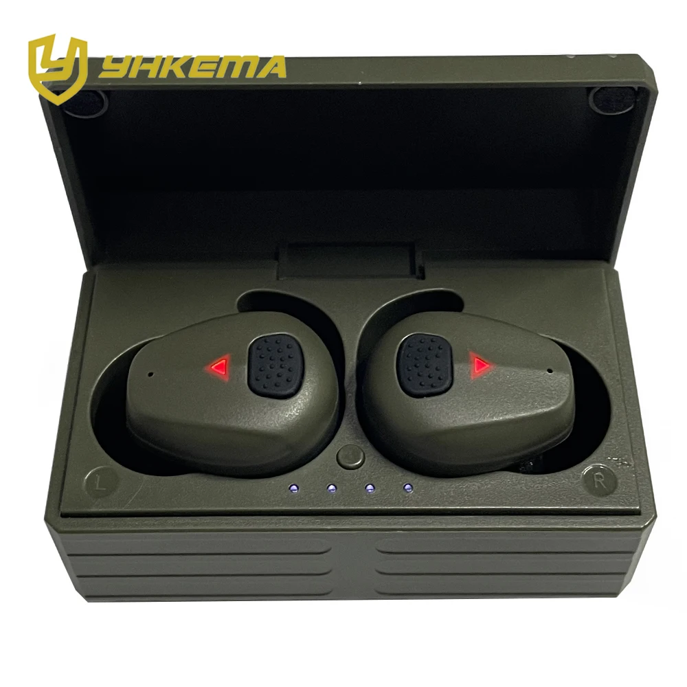 YHKEMA New Tactical EB10 Bluetooth Earplugs Noise Canceling Shooting Earplug Sound Pickup Headphone Noise Cancelling Headset