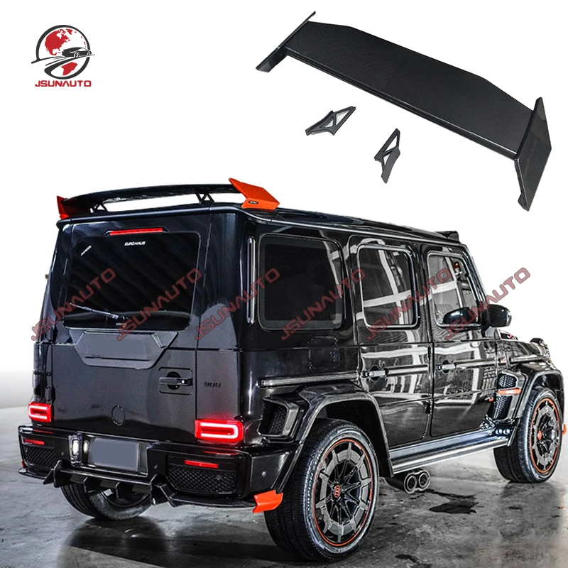 Upgrade To G800 G900 B Style Carbon Fiber Rear Spoiler Part For 2019-2023 Benz G400 G500 G63 Tuning Roof Wing Spoiler