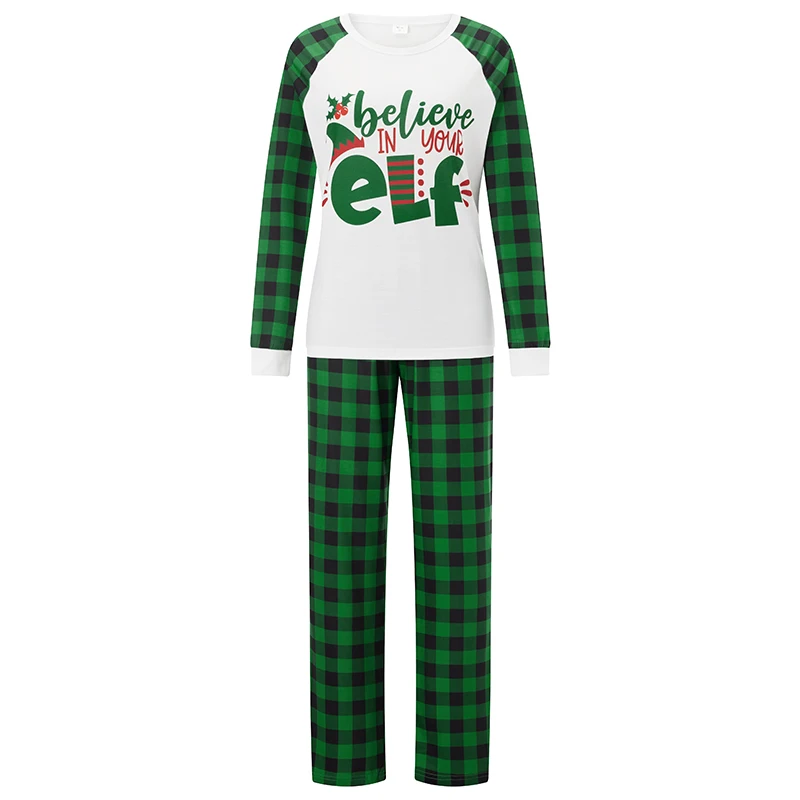 

Christmas Family Matching Pajamas Baby Romper Striped Long Sleeve Tops and Snowflake Print Pants Sleepwear Set