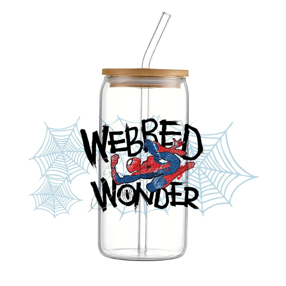 Disney Marvel 3D UV DTF Wraps Transfer Sticker DIY For 16oz Libbey Glass Cup Waterproof Wrap Transfers Decals Coffee Cup - Image 2