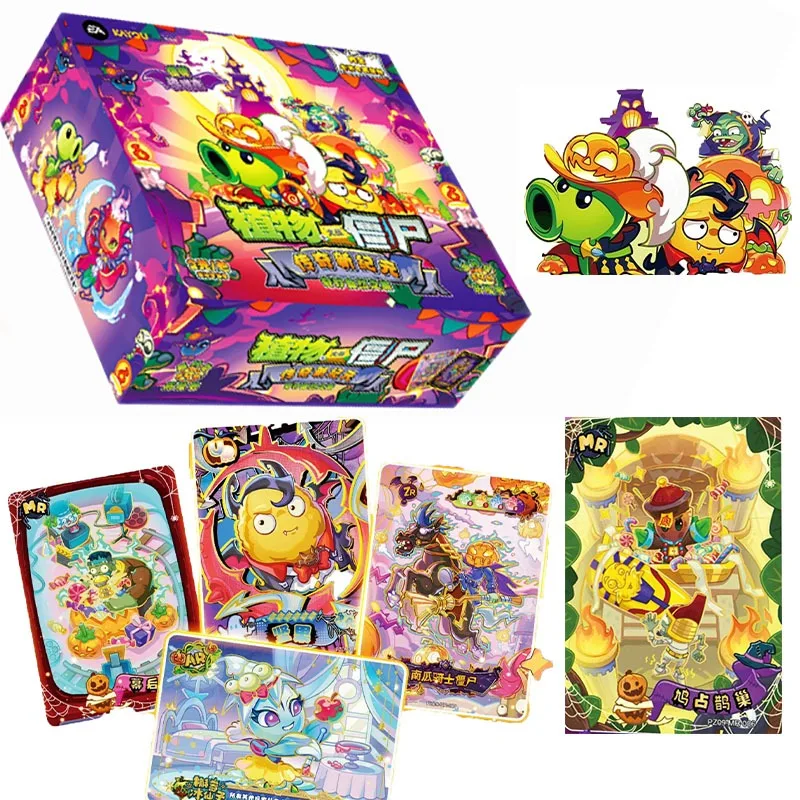 

KAYOU Plants Vs. Zombies Super Time Adventure Series 9, Зомби, ночь ужасов, тематические коллекционные карты на Хэллоуин, игрушки, подарки