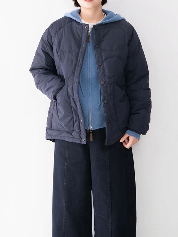 

Authentic 2025 Winter New Sle Casual Comfortable round Ne Cotton Jaet Versatile Comfortable Cotton Coat for Women