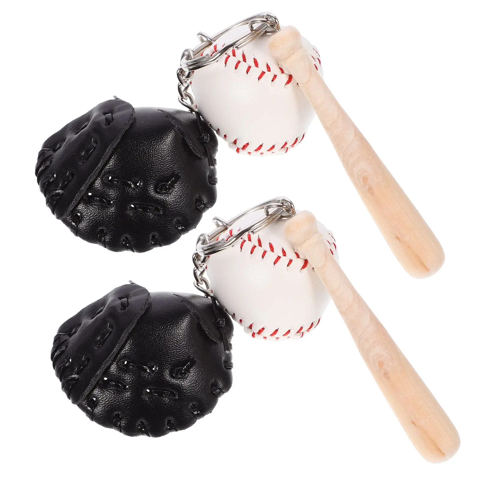 

2Pcs Baseball Key Ring for Boys Women Baseball Keychains For Boys Mini Key Ring Pendant Bat Glove Pendant Gifts Team Souvenir