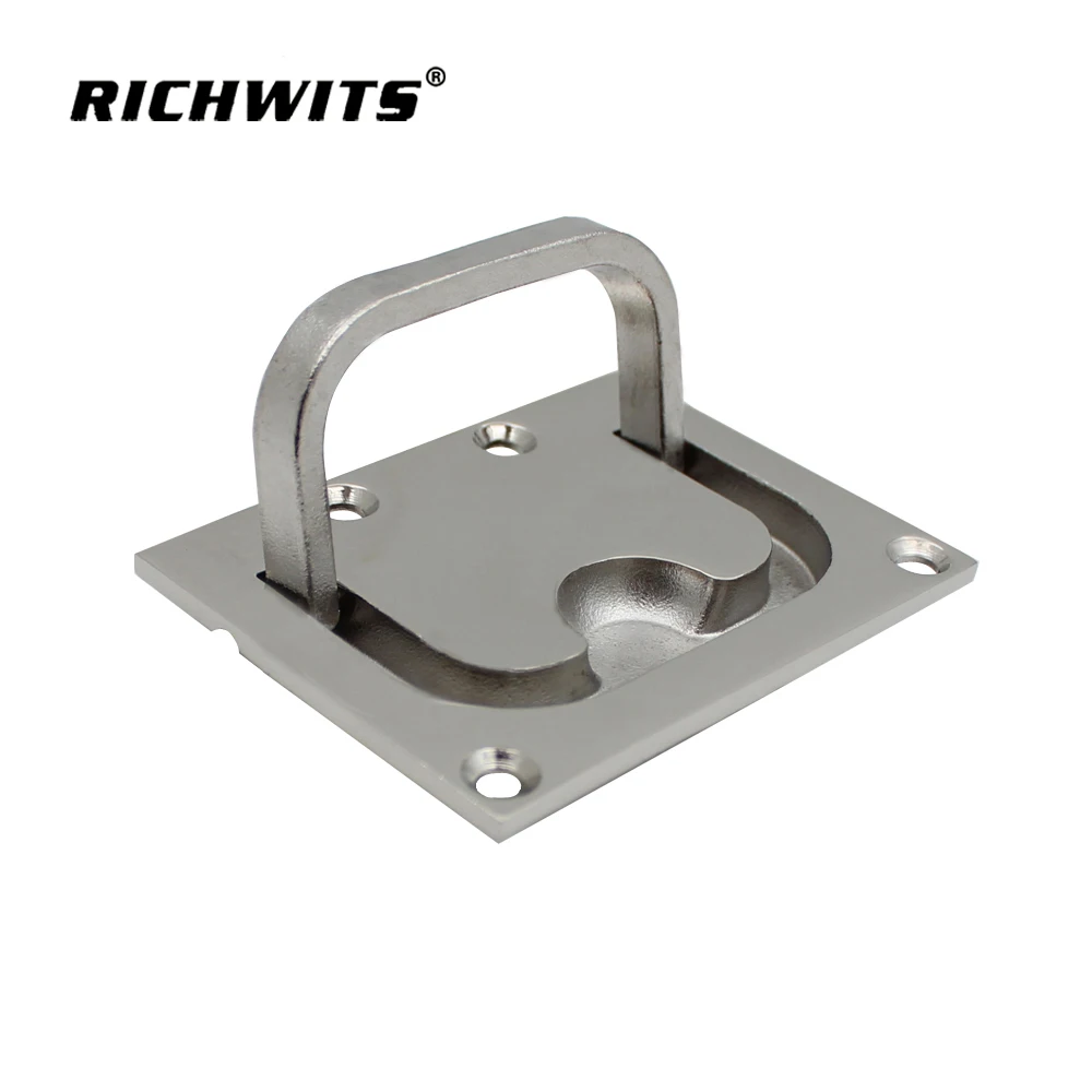 Factory Wholesale Boat Ring Pull Flush Lift 316 Stainless Steel Marine Hardware