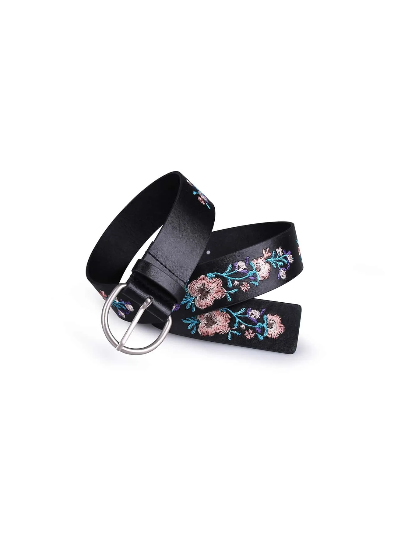 Flower Embroidery D Ring ceinture femme Belts for women  luxury designer  brand Women Floral Embroidered jeans Belt Boho