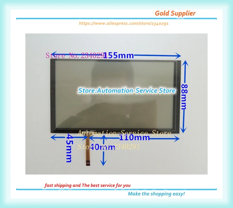 

New 6.2 Inch Touch Screen For Car Navigation Screen Video Interphone Industrial Touch Panel 155*88