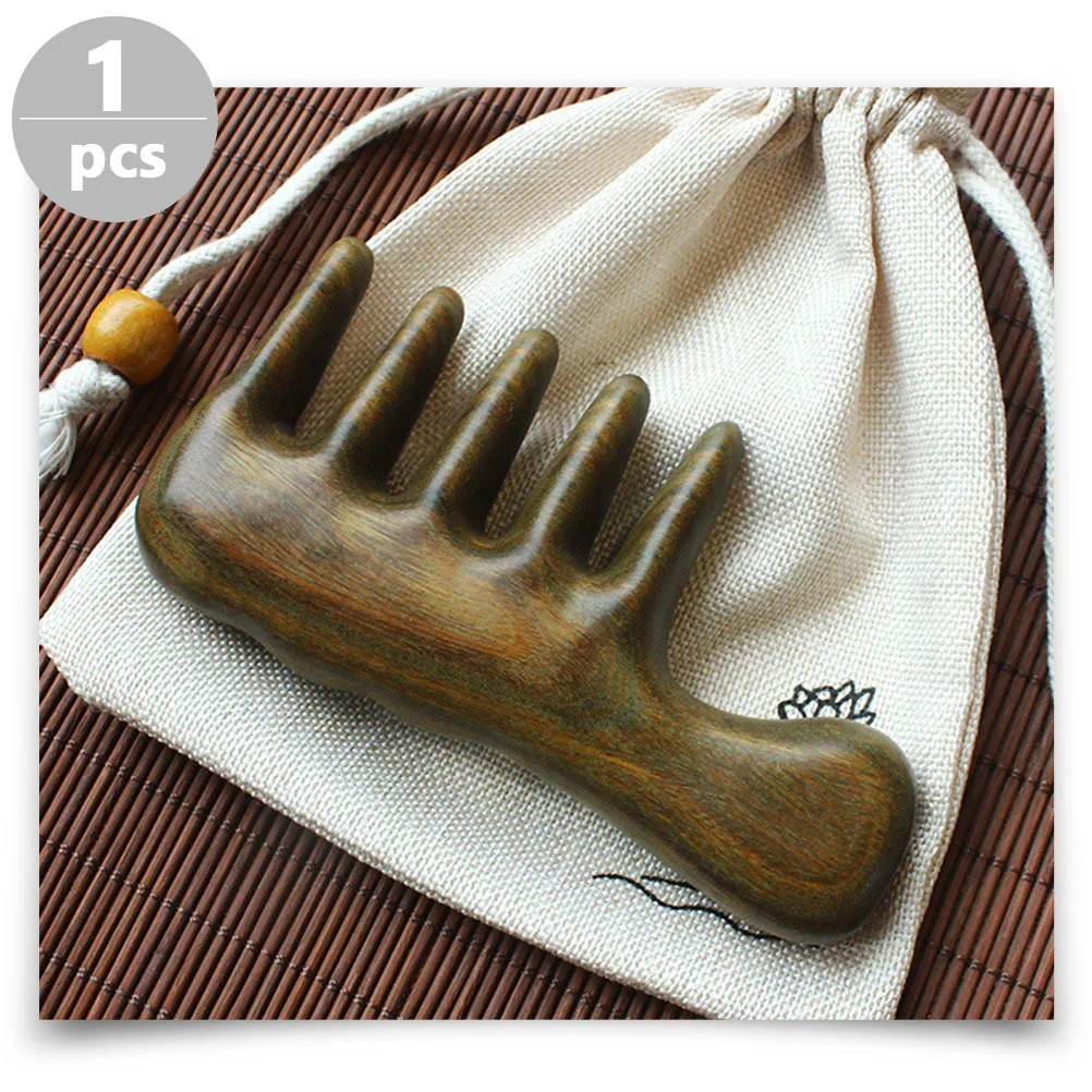 

1 шт., деревянная массажная расческа премиум-класса, легкий парикмахерский инструмент для распутывания волос, стимулятор кожи головы для путешествий и ежедневного использования