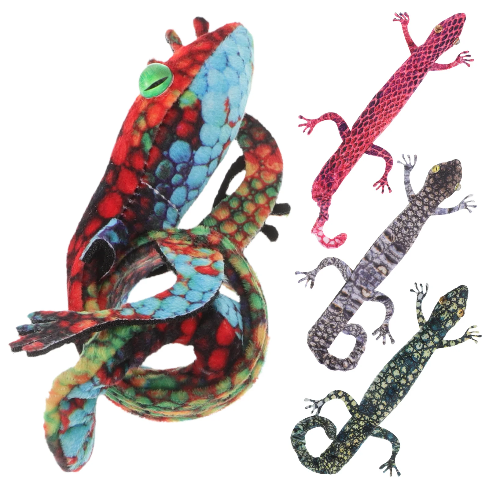 

4pcs Lizard Snap Bracelet Party Favors Halloween Wristband Animal Slap Kids Gift Reptile Birthday Decoration Adjustable